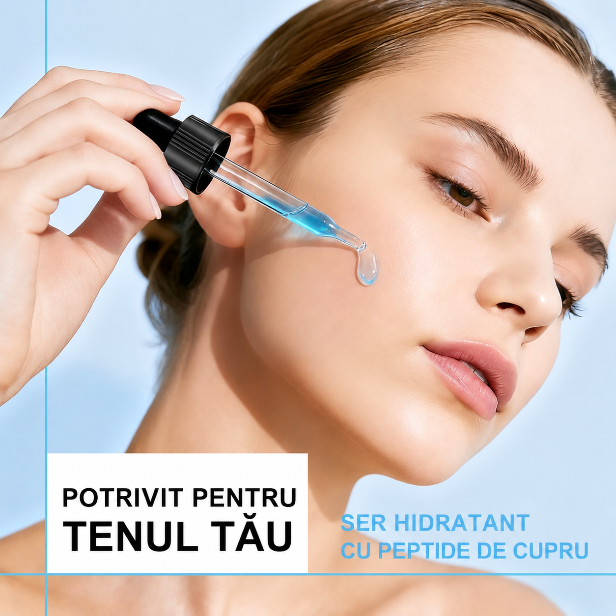 Ser Facial cu Peptide de Cupru și Acid Hialuronic