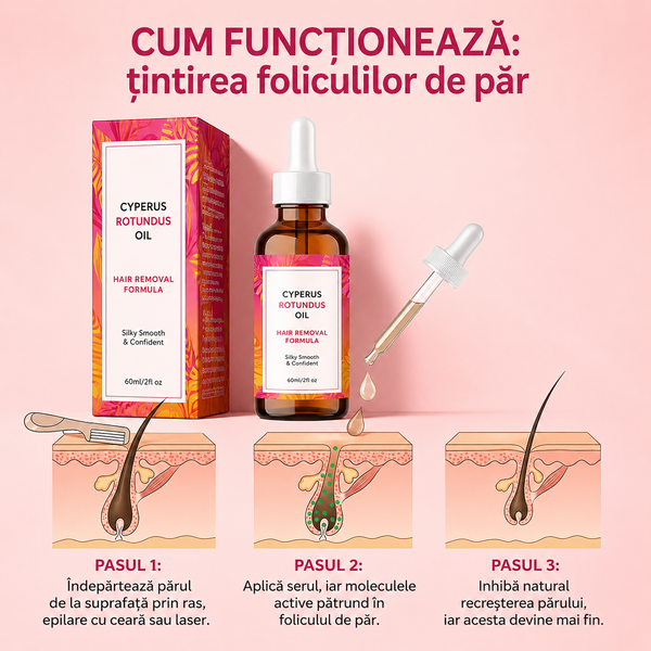 Ulei Natural pentru Îndepărtarea Părului